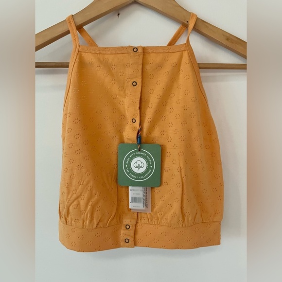 The Sunday Collective Girls 6-7 Years Orange So Sweet Tank Top Apricot Tan - Picture 4 of 8